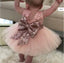 Pink Lace Tulle Bowknot Applique Flower Girl Dresses, Lovely Tutu Dresses, FGS004