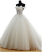 Off Shoulder Lace Sleeveless Charming Tulle Floor-Length Wedding Dresses,220052