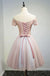 Short Homecoming Dress, Tulle Homecoming Dress, Knee-Length Homecoming Dress, Off Shoulder Junior School Dress, Applique Graduation Dress, Lace up Homecoming Dress, LB0568