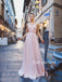 Tulle Prom Dress, Pink Prom Dress, Chiffon Prom Dress, Open-Back Prom Dress, Simple Design Prom Dress, DA887