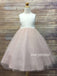 Satin Top Tulle Sleeveless Flower Girl Dresses, Lovely Tutu Dresses,  DA918