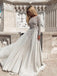 Long Sleeve Chiffon Backless A-Line Beaded Prom Dresses, FC1931